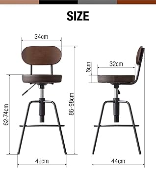 Amazon｜ottostyle.jp アンティーク風 背付きバースツール 2脚
